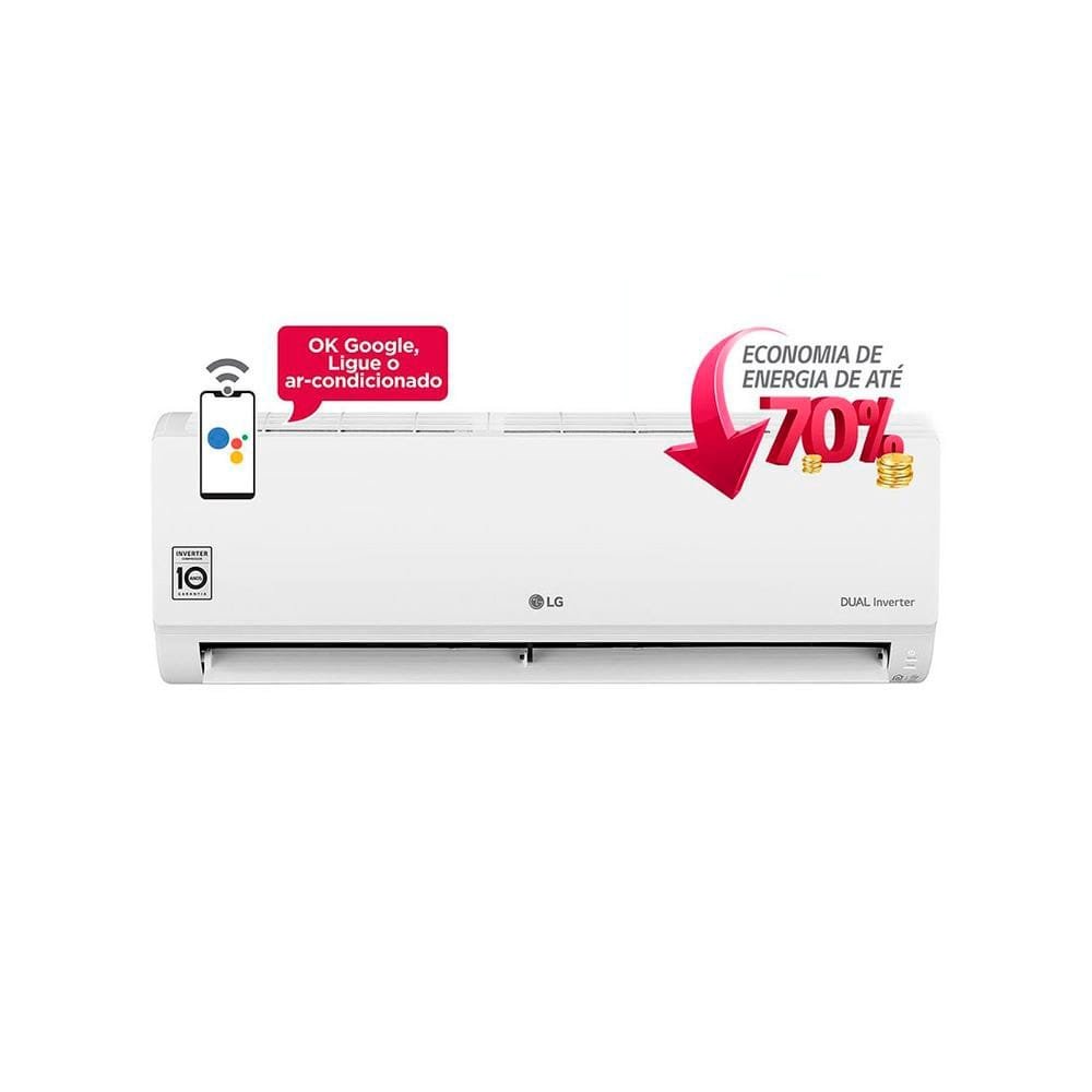 Ar Condicionado Split 9.000 BTUs LG S4NQ09WA51B, Inverter, Frio, 110V