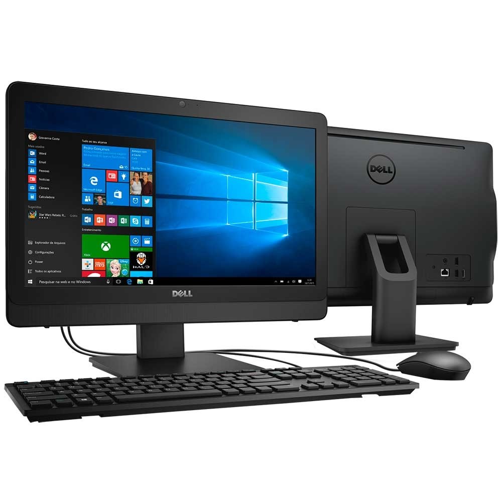 Computador All in One Dell 3059-A20, Intel Core i3, 4GB RAM, HD 500GB, Tela 19.5", Windows 10, Preto