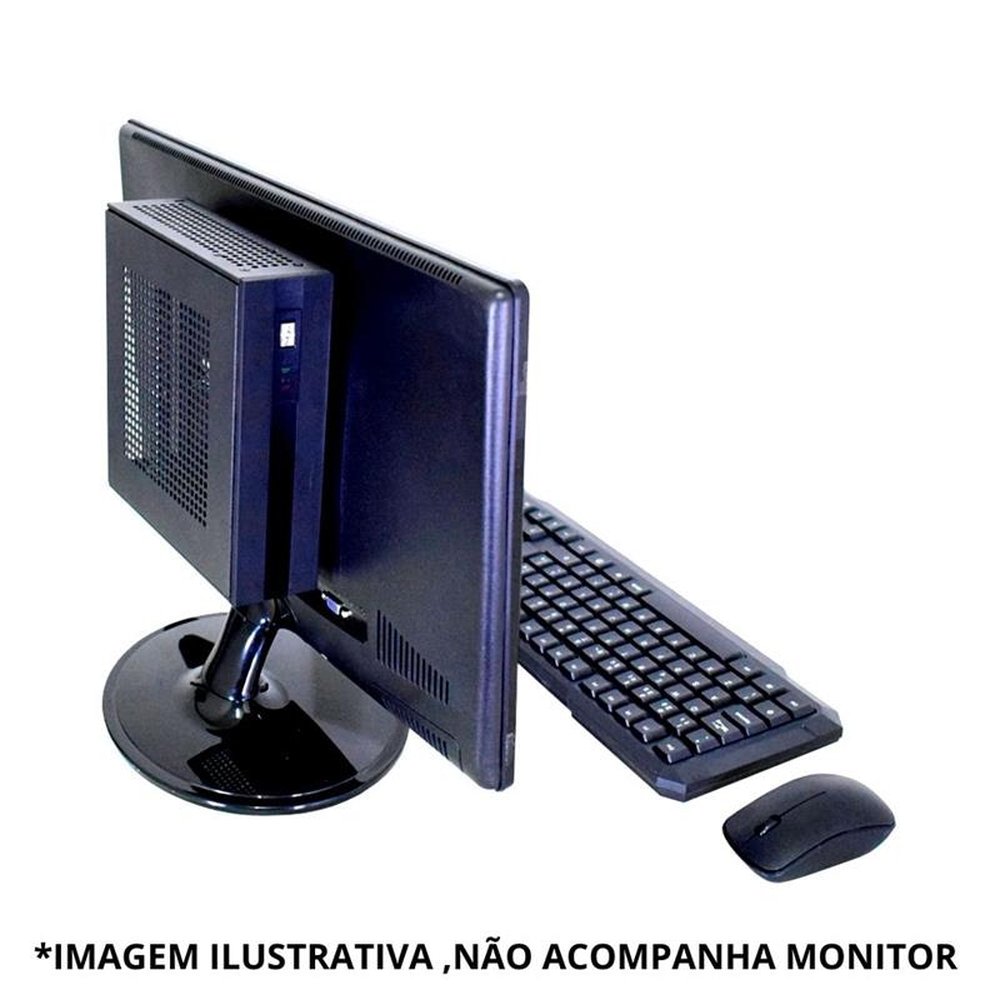 Computador Slim Dual Core, 4GB, 60GB Ssd e Windows 10 + Monitor 19"