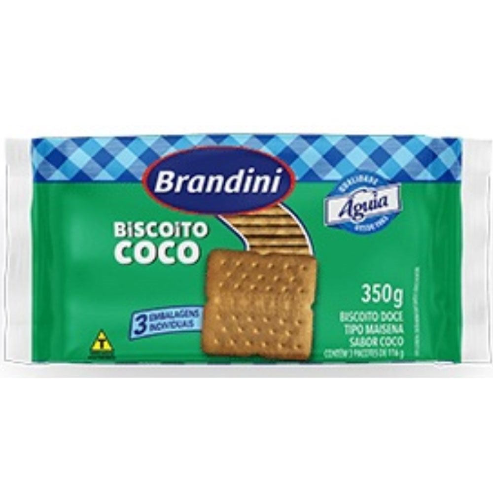 Biscoito Seco Doce de Coco Brandini 20x350g