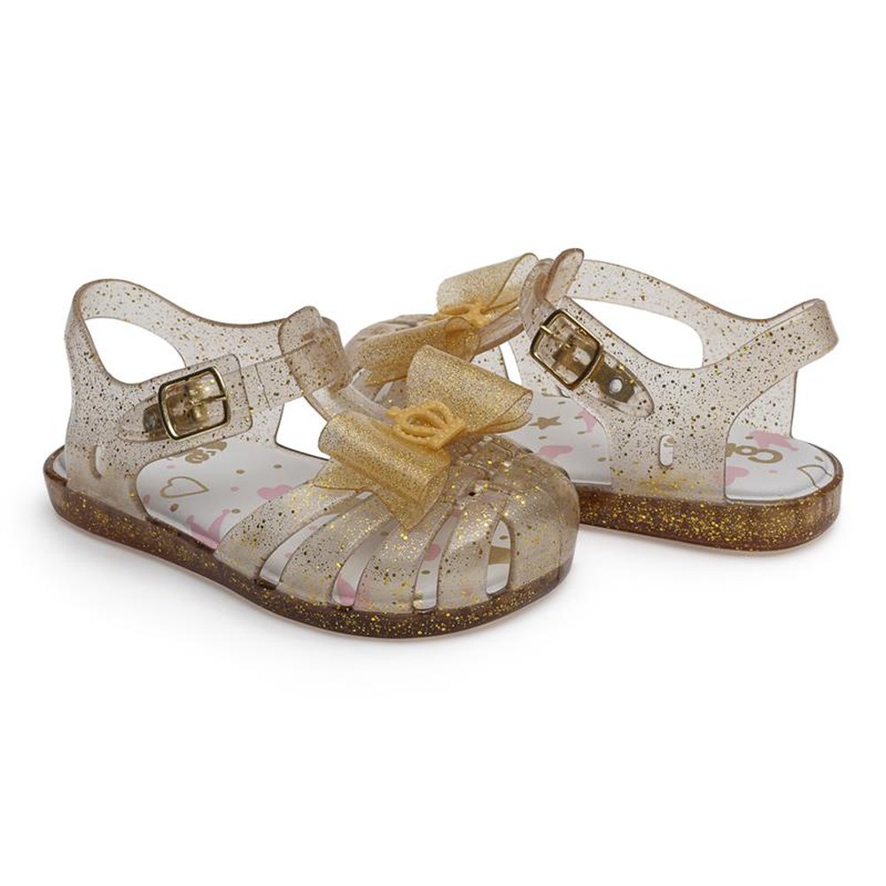 Kit Sandalia Pimpolho Colore Glitter Dourada Grade 6 Pares - Numeração 22 A 27