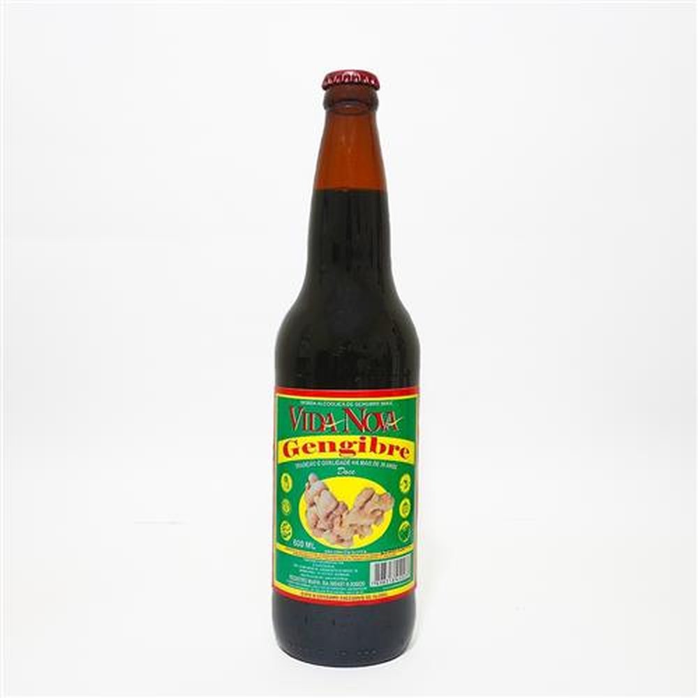 Gengibre Vida Nova 600 ml Vidro - Embalagem com 12 Unidades