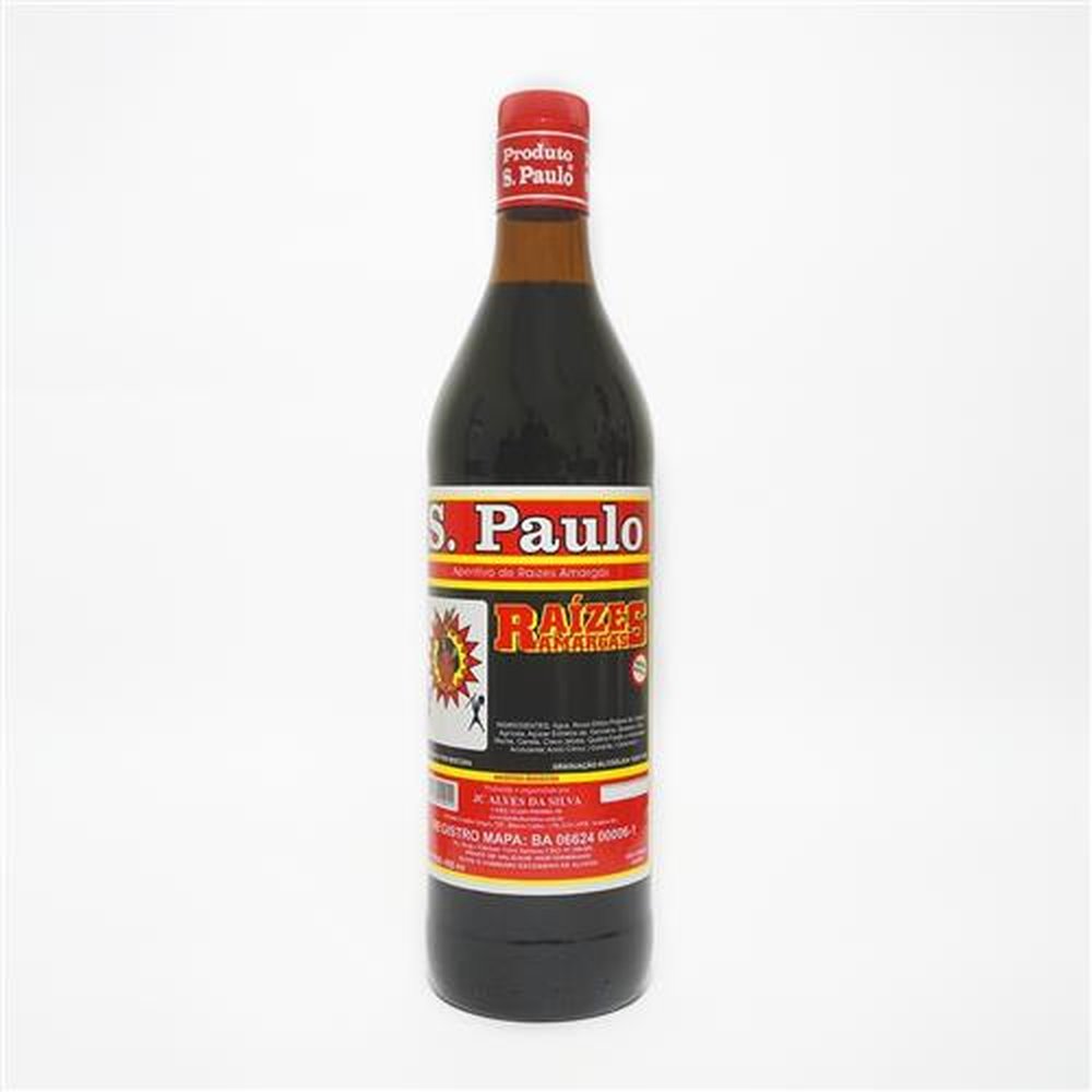 Raízes Amargas S.Paulo 900 ml Vidro - Embalagem Contém 12 Unidades
