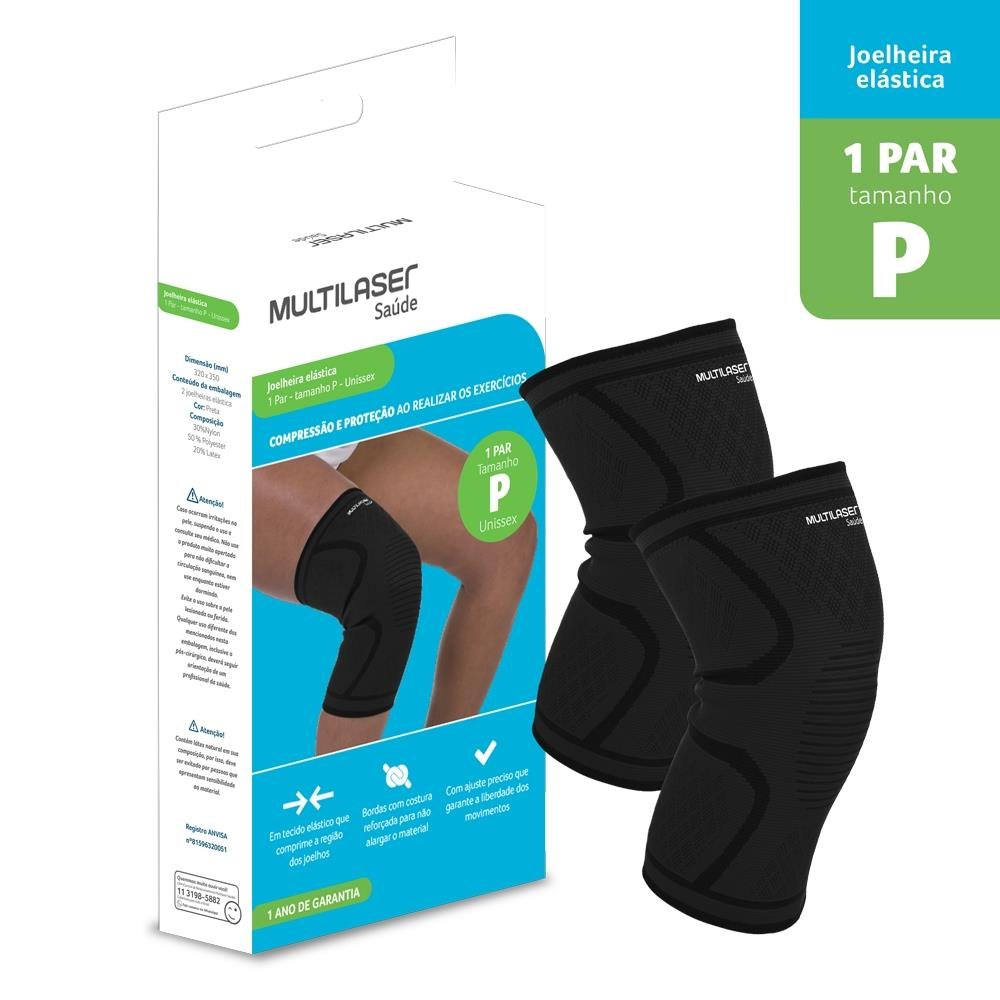 Joelheira Elastica Unissex Tam. P Multilaser Saude - HC337