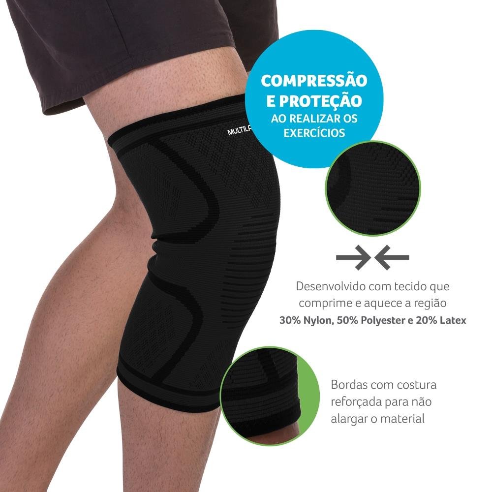 Joelheira Elastica Unissex Tam. P Multilaser Saude - HC337