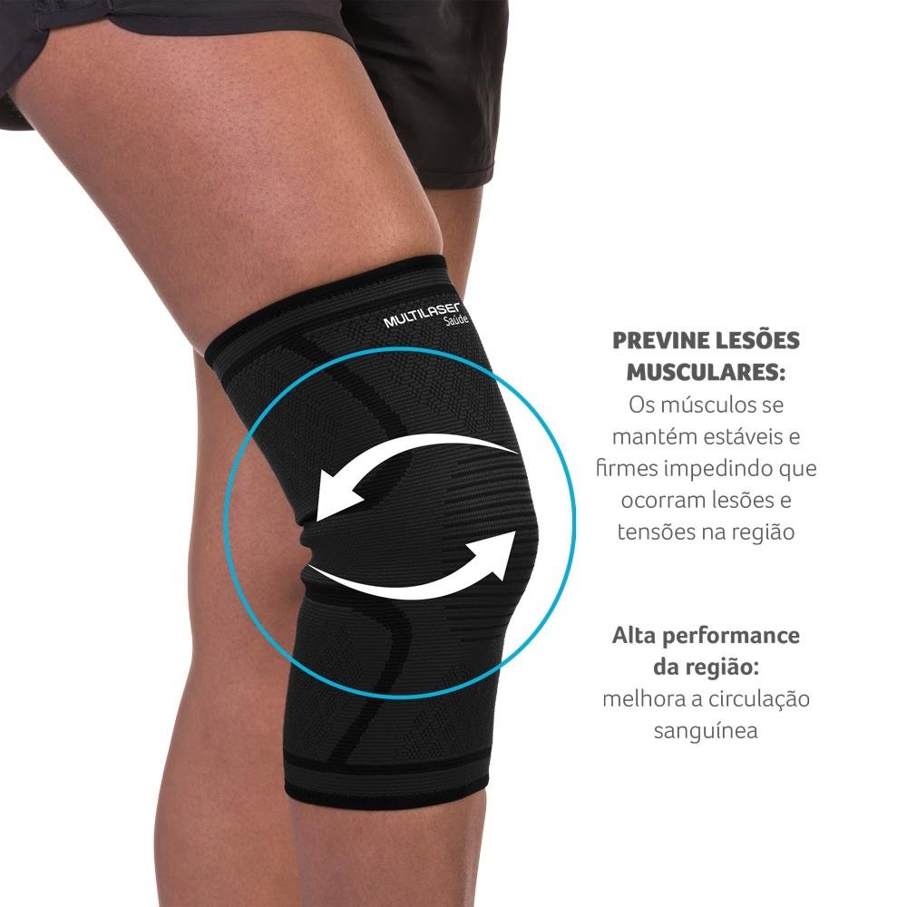 Joelheira Elastica Unissex Tam. P Multilaser Saude - HC337