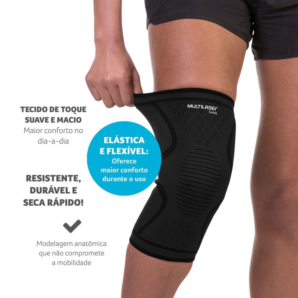 Joelheira Elastica Unissex Tam. P Multilaser Saude - HC337