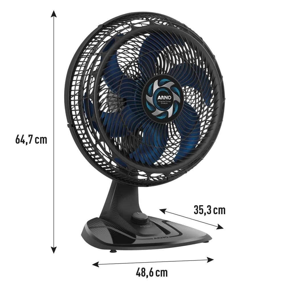 Ventilador de Mesa Arno VB40 Extreme Force Breeze 40cm 3 Velocidades Preto, 110V