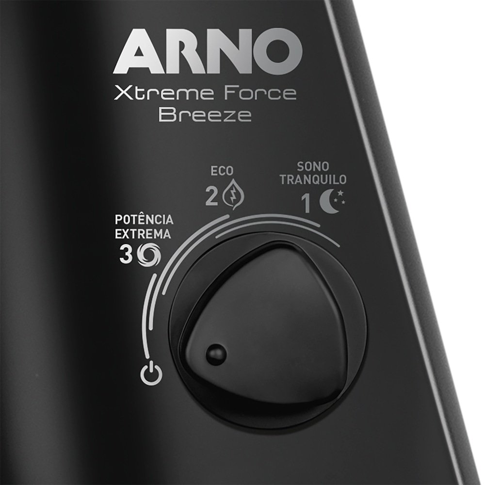 Ventilador Parede Arno VB4P Extreme Force Breeze 40cm Preto, 220V