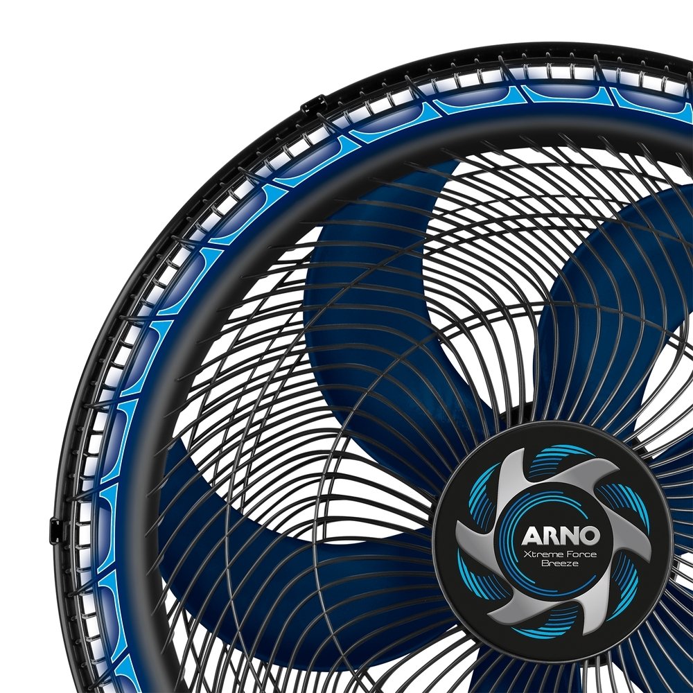 Ventilador Parede Arno VB51 Extreme Force Breeze 50cm Preto, 110V