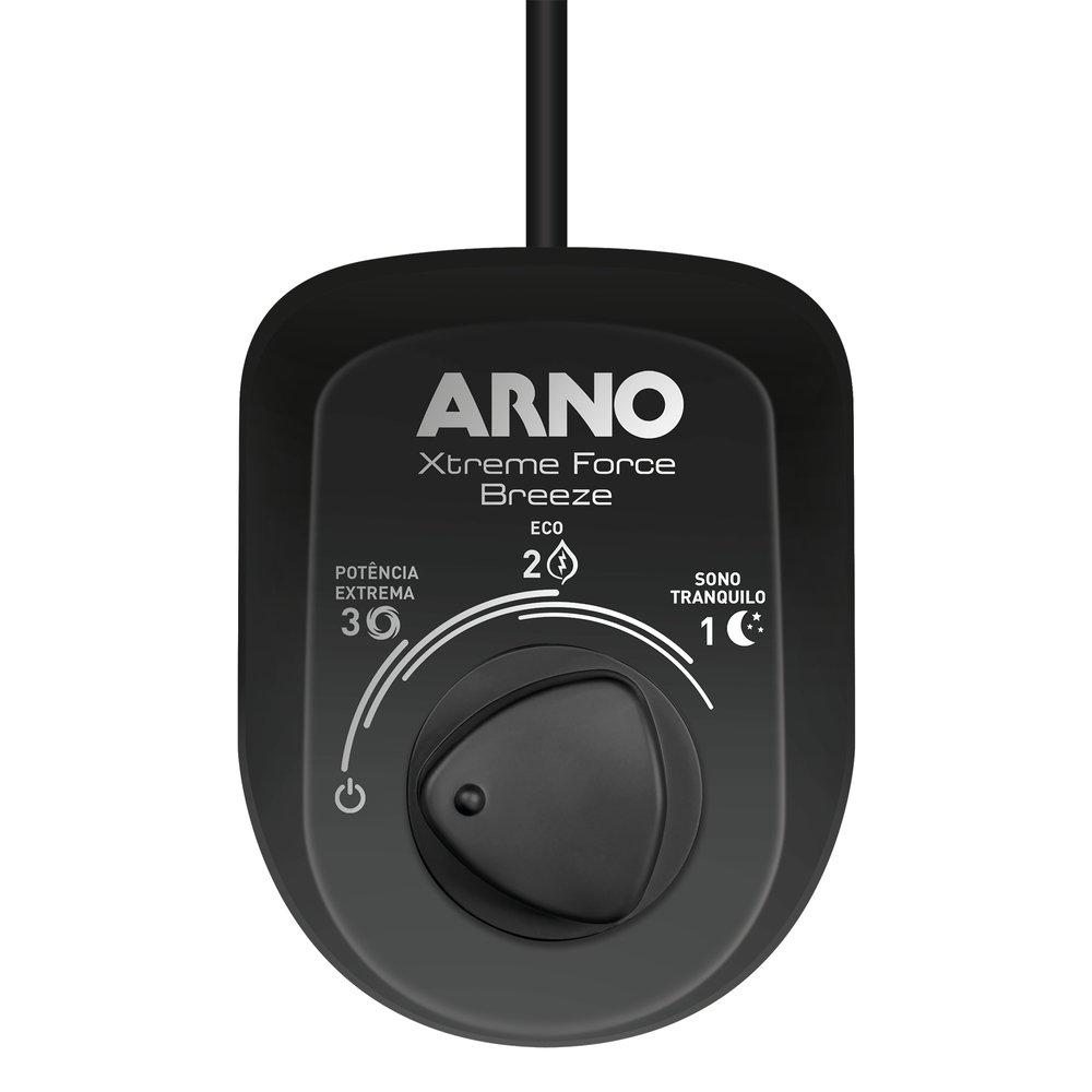 Ventilador Parede Arno VB51 Extreme Force Breeze 50cm Preto, 110V