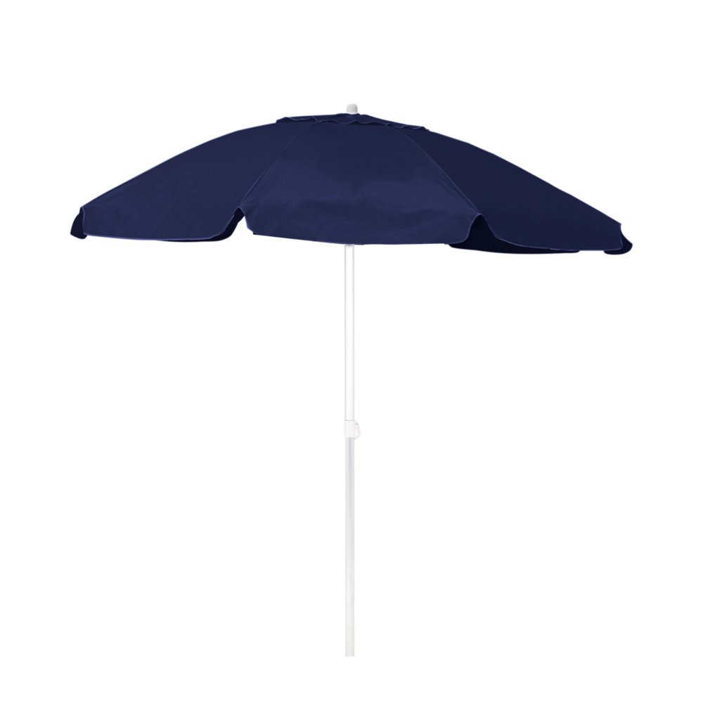 Guarda-Sol Articulado em Bagum e Haste de Alumínio 2,40m Azul Marinho Bel