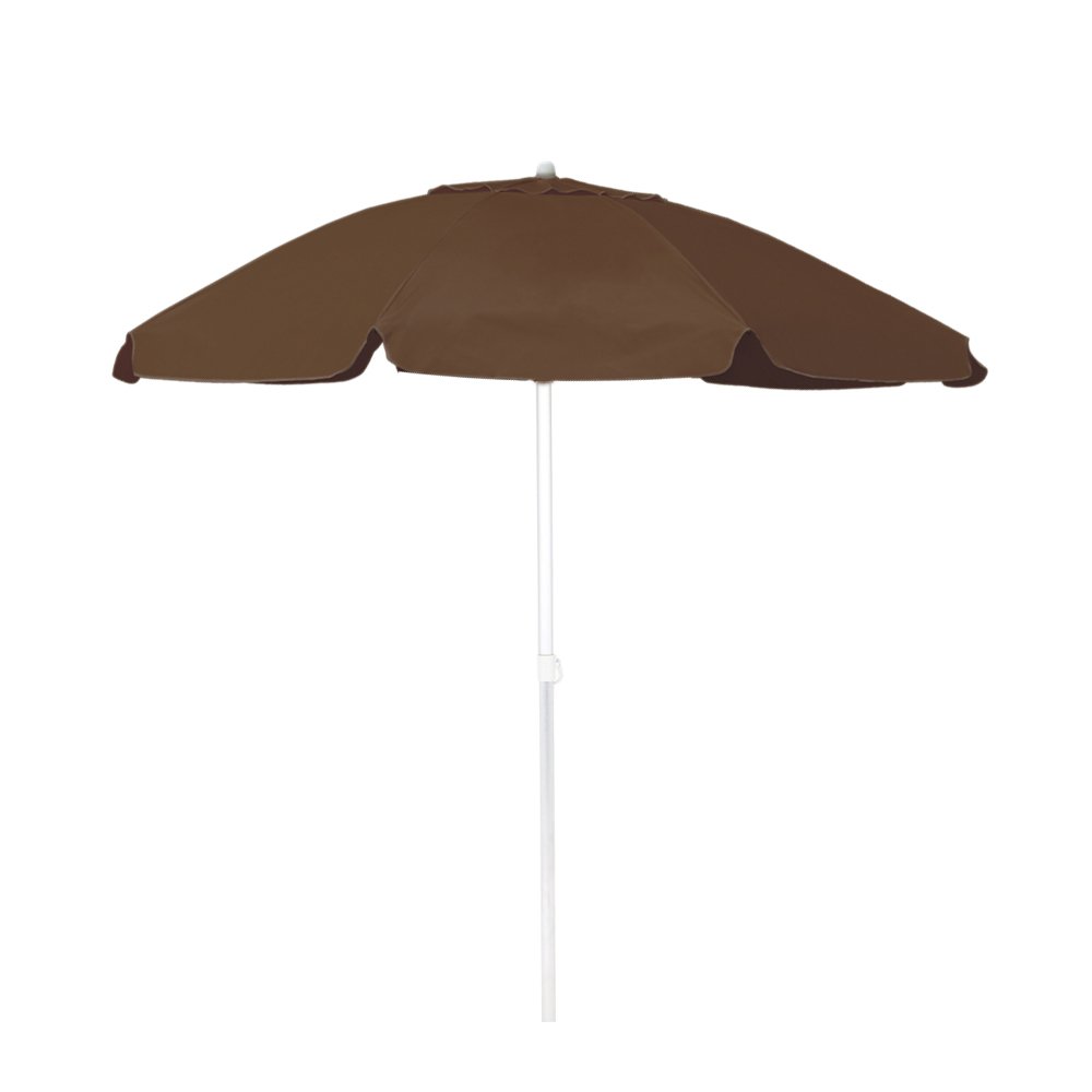 Guarda-Sol Articulado em Bagum e Haste de Alumínio 2,40m Marrom Bel