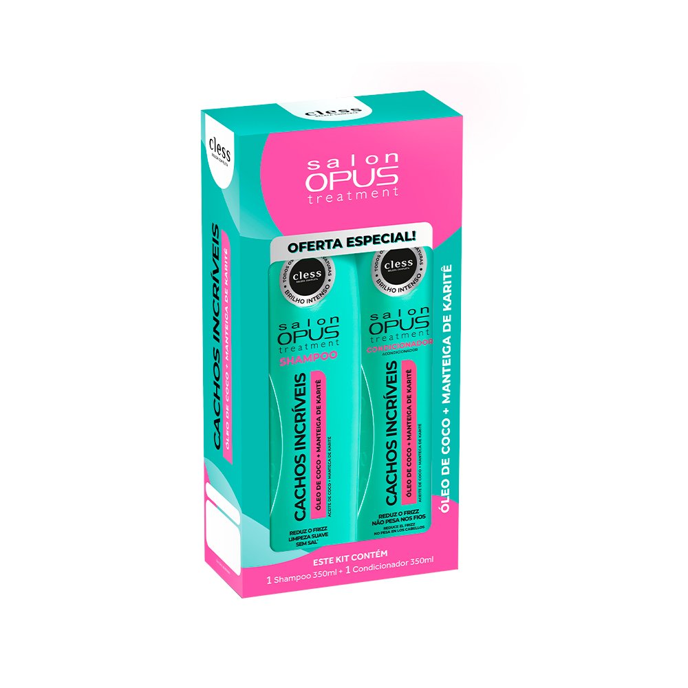 Kit Shampo+Condicionador Salon Opus Cachos 350ml Cless