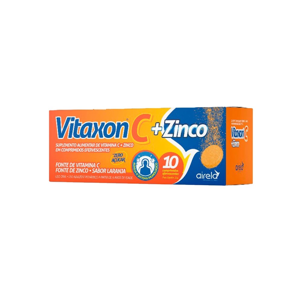 Vitaxon C - Zinco 1 Grama Com 10 Comprimido Efervecente - AIRELA