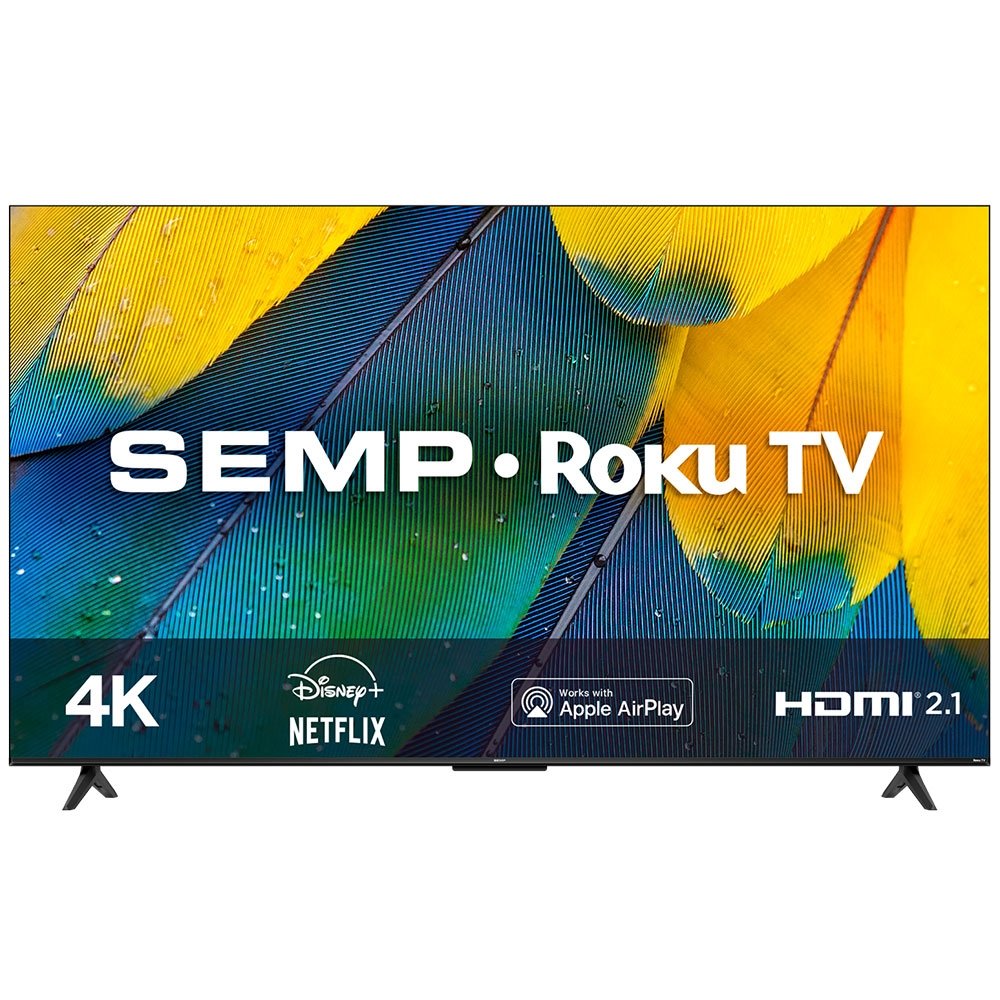 Smart TV LED 50" Semp 50RK8600 Roku,4K UHD HDR,Wi-Fi, 4 HDMI, 1 USB, Controle por Aplicativo, 60Hz