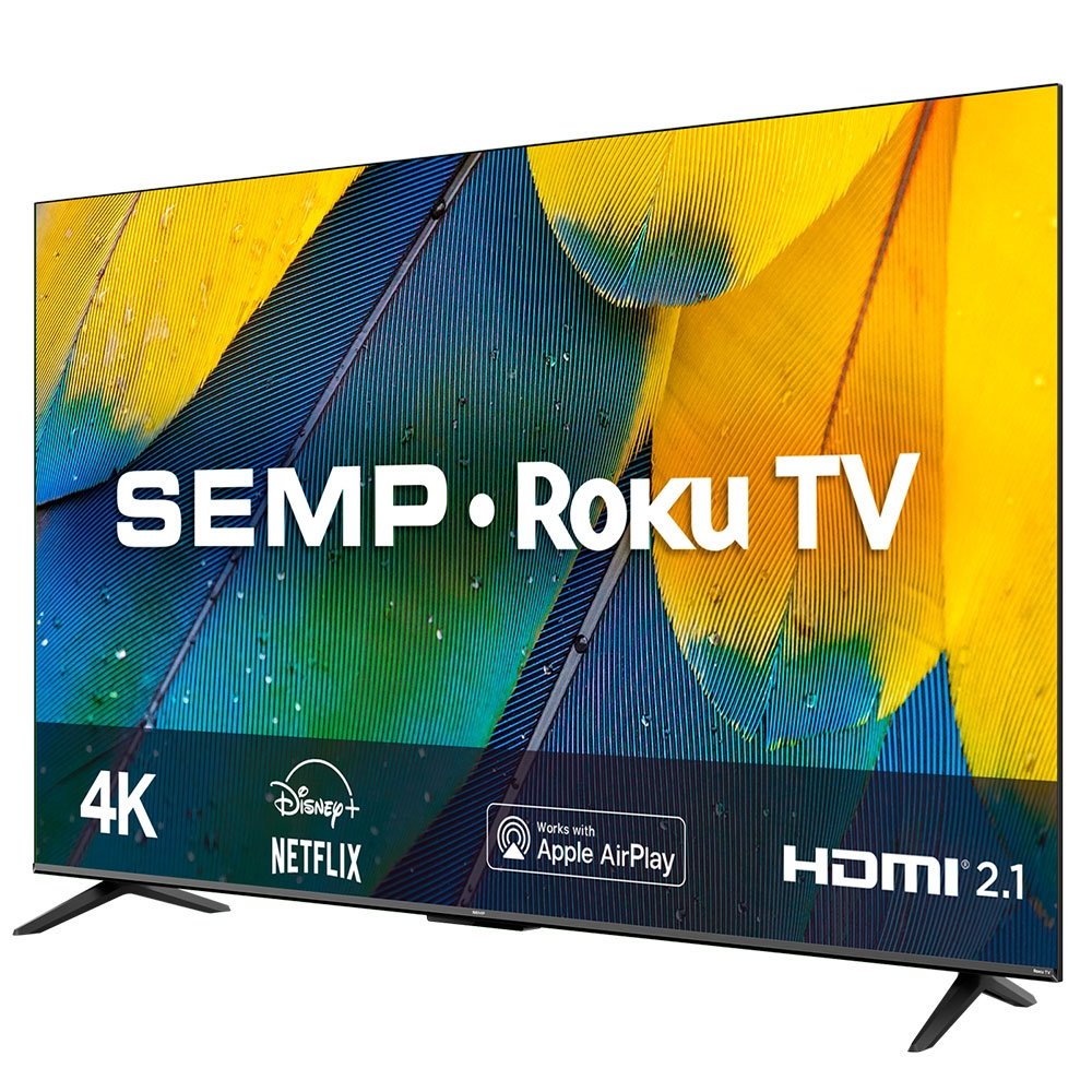 Smart TV LED 50" Semp 50RK8600 Roku,4K UHD HDR,Wi-Fi, 4 HDMI, 1 USB, Controle por Aplicativo, 60Hz