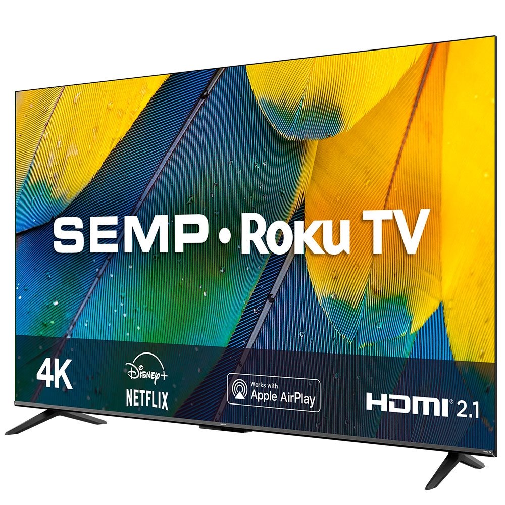 Smart TV LED 50" Semp 50RK8600 Roku,4K UHD HDR,Wi-Fi, 4 HDMI, 1 USB, Controle por Aplicativo, 60Hz
