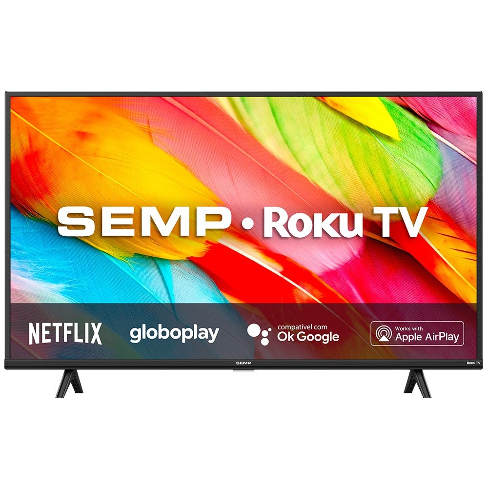 Smart TV LED 43" Semp TCL 43R6500 Full HD com Wi-Fi,1 USB, 3 HDMI, ROKU TV,Controle por Aplicativo, 60Hz