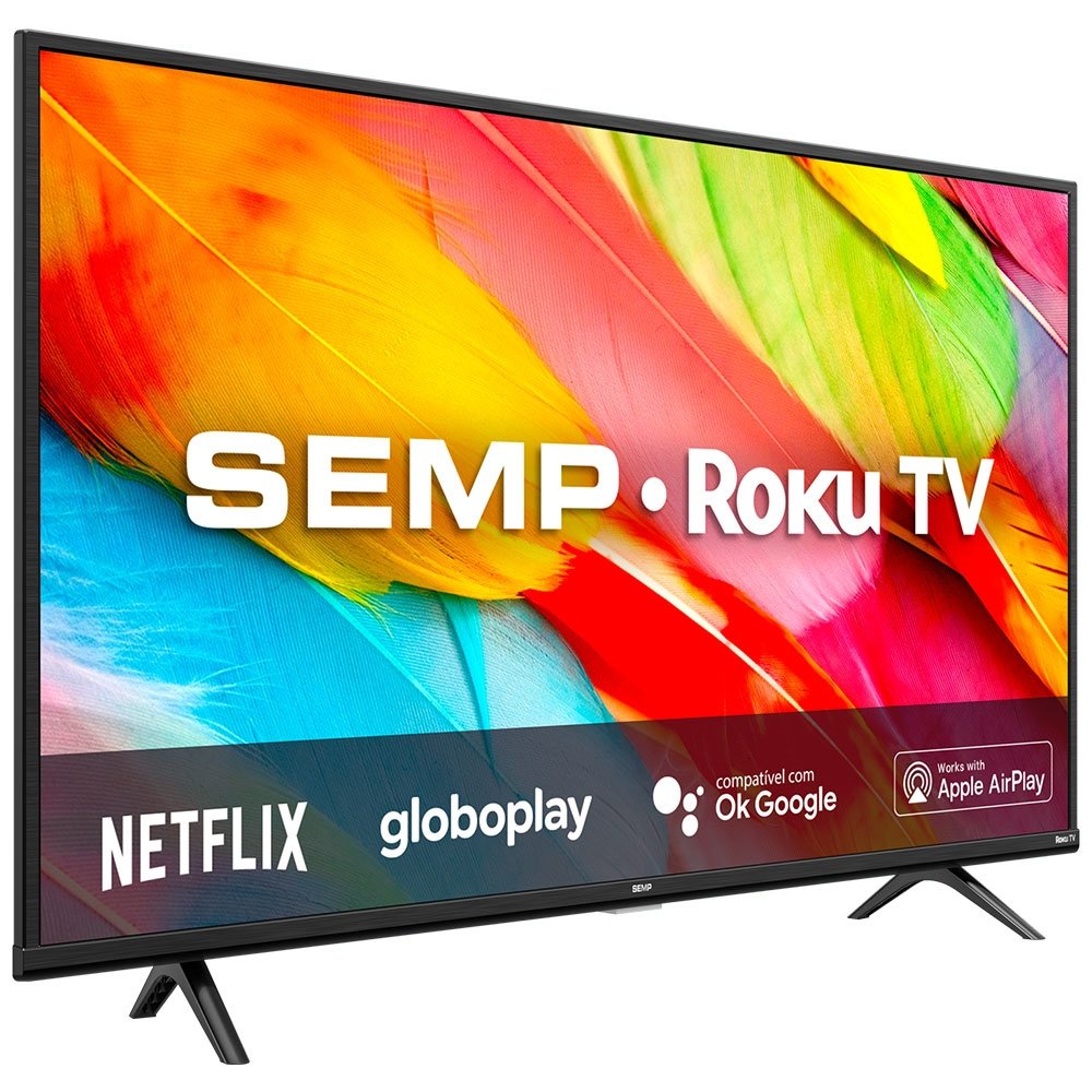 Smart TV LED 43" Semp TCL 43R6500 Full HD com Wi-Fi,1 USB, 3 HDMI, ROKU TV,Controle por Aplicativo, 60Hz