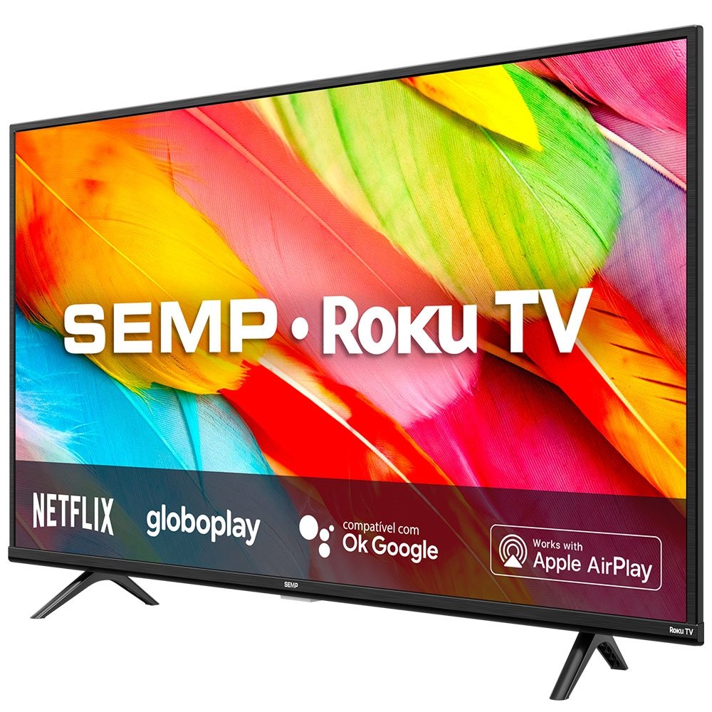 Smart TV LED 43" Semp TCL 43R6500 Full HD com Wi-Fi,1 USB, 3 HDMI, ROKU TV,Controle por Aplicativo, 60Hz