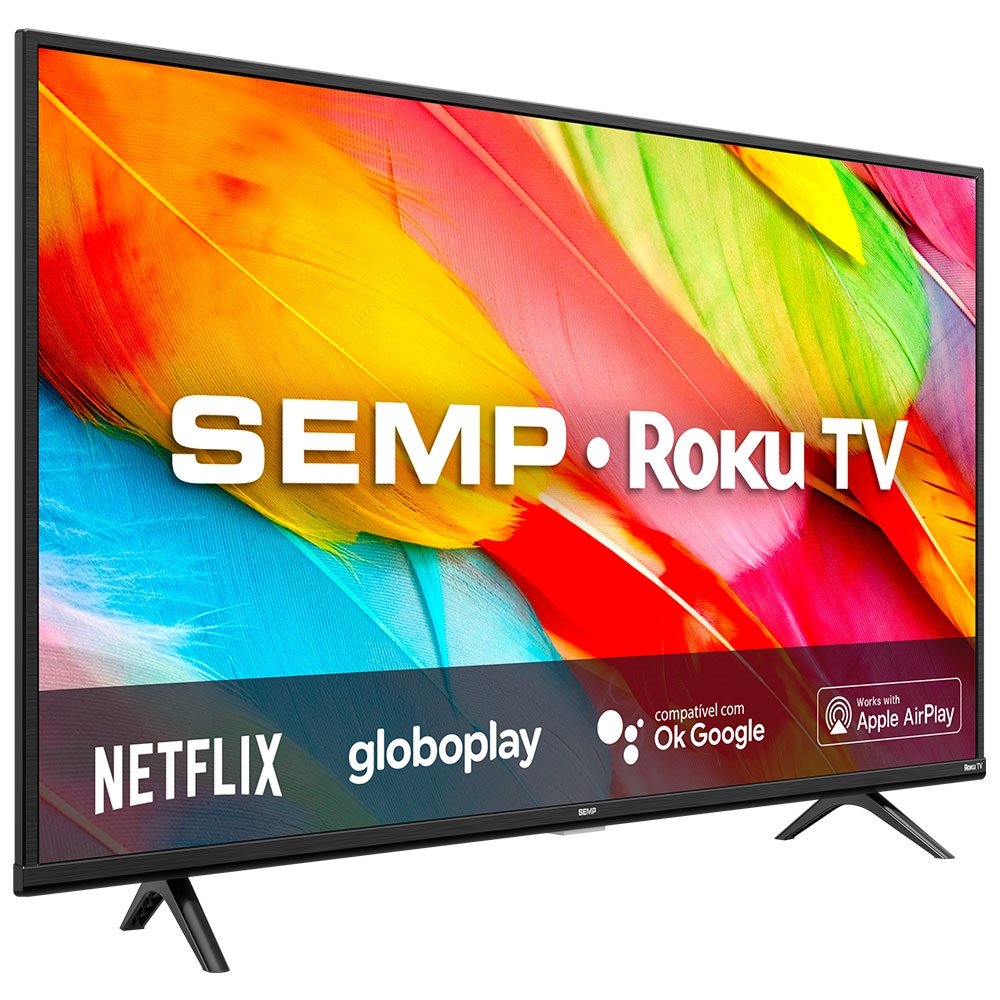 Smart TV LED 43" Semp TCL 43R6500 Full HD com Wi-Fi,1 USB, 3 HDMI, ROKU TV,Controle por Aplicativo, 60Hz