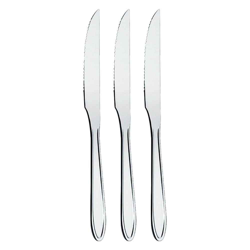 Faca de Churrasco Brinox Lyon, Aço Inox, 12 Peças