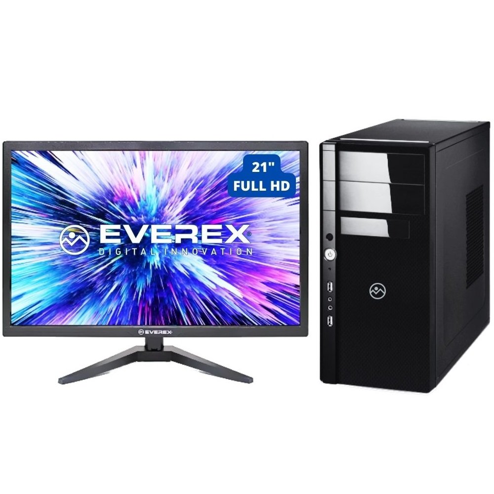 Computador Dual Core, 2GB, 1TB HD e Linux + Monitor 21" FULL HD