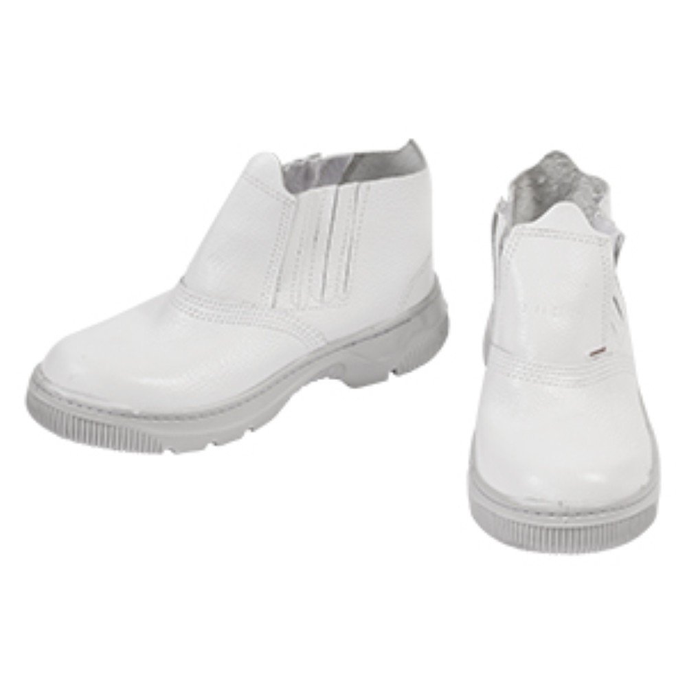 Botina Couro Branco Com Elastico Numero 35 Kadesh