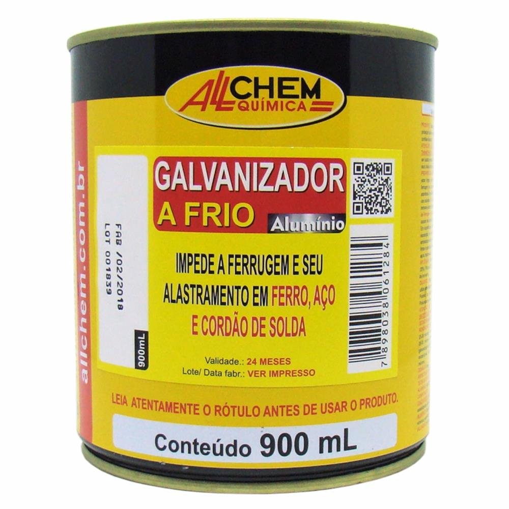 Galvanizador A Frio Com Aluminio Allchem 900ml
