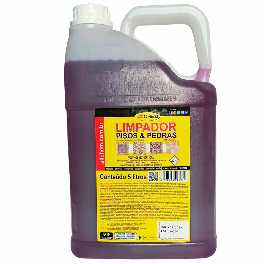 Limpador Pisos Pedras Aditivado Allchem 5L