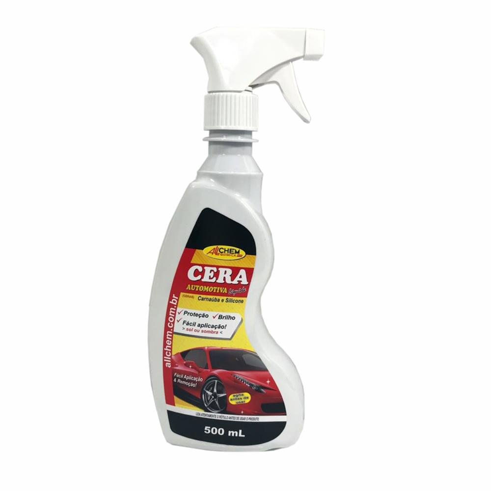 Cera Automotiva Liquida Spray Allchem 500ml