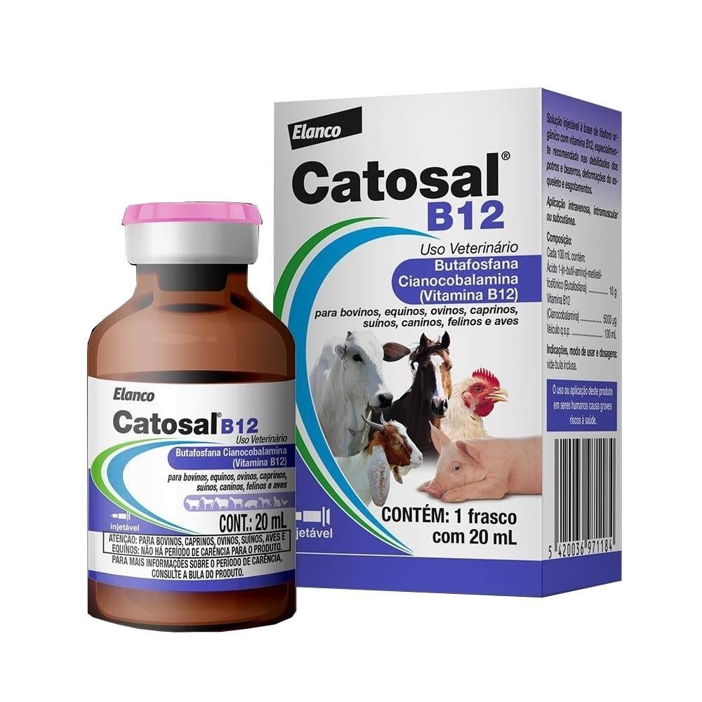Catosal B12 Suplemento Vitamico Bayer Elanco Injetável 20ml