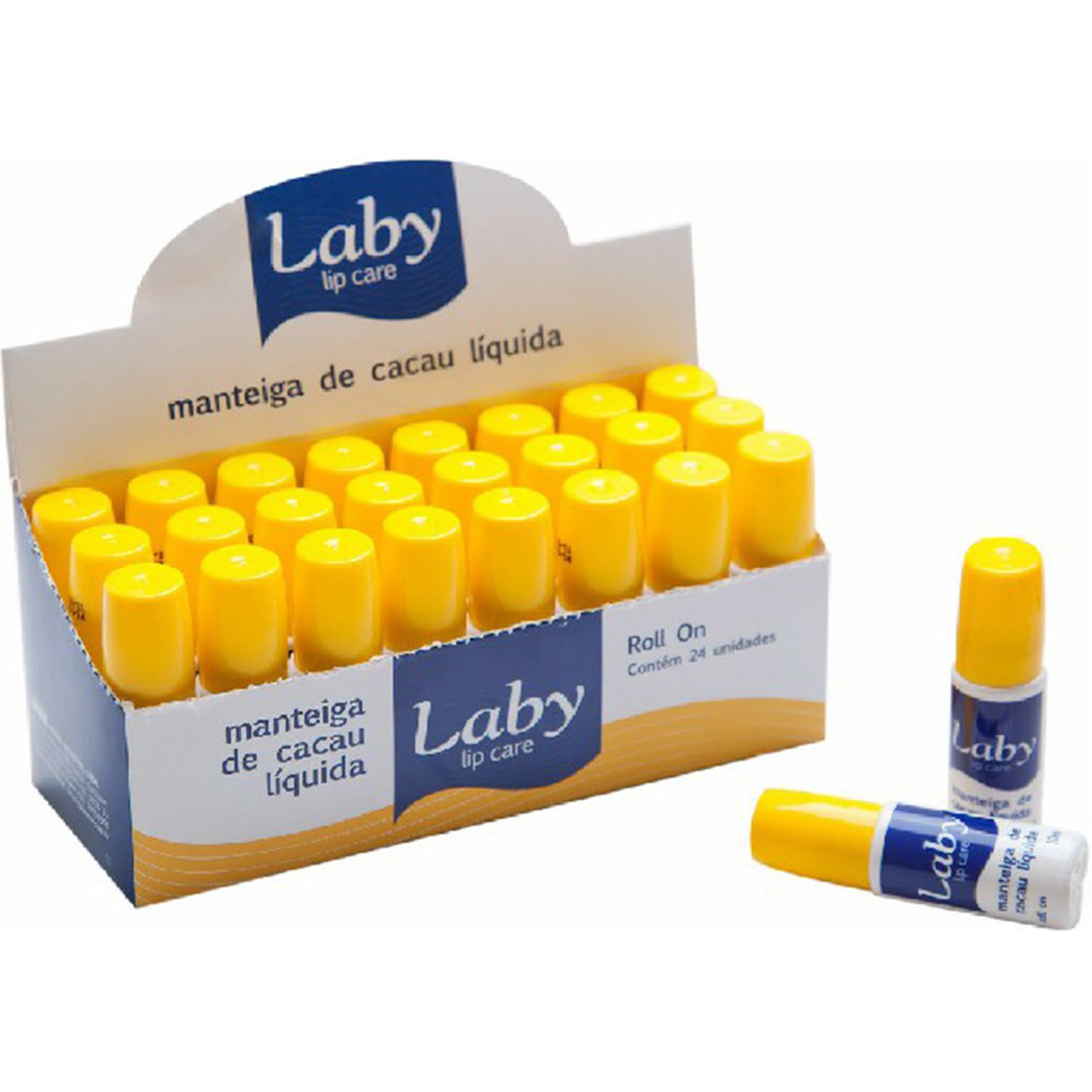 Manteiga Cacau Laby Liquida Rollon Fps15 Com 24 Unidades