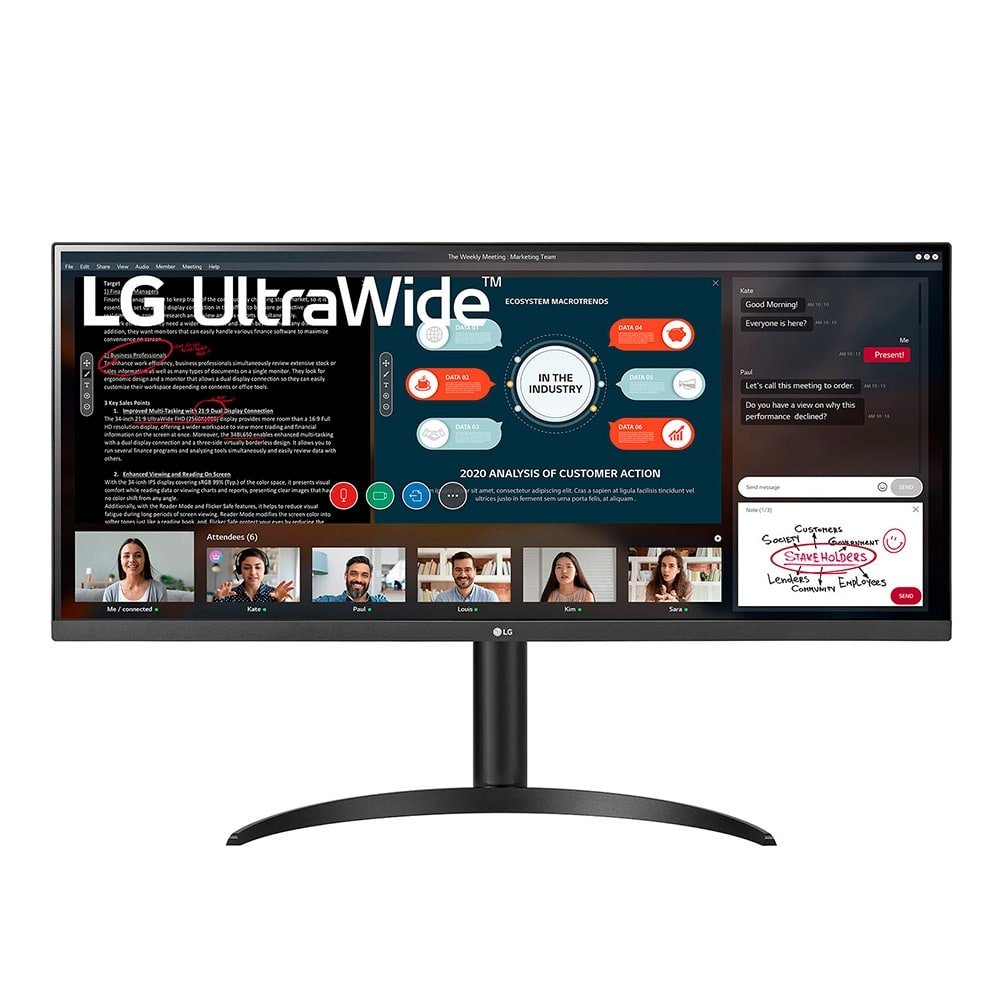 Monitor LED 34" LG 34WP550, Full HD, Resolução 2560x1080, HDMI, Painel IPS, 75Hz