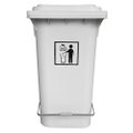Conteiner Plastico 240l Branco Com Pedal Prime Pro
