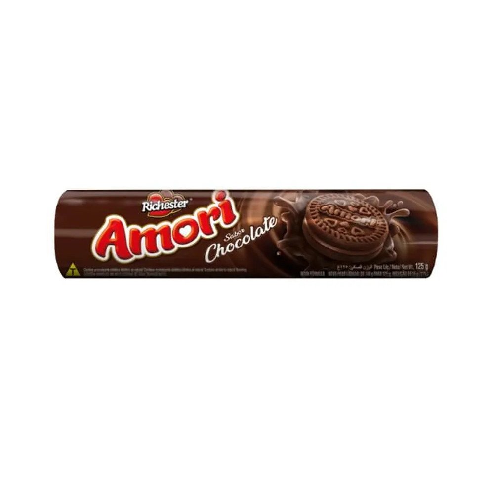 Biscoito Recheado Amori Sabor Chocolate 36x125g