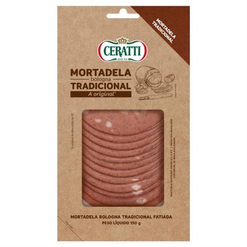 Mortadela Bologna Ceratti Tradicional Fatiada 150G - Contem 14 embalagens