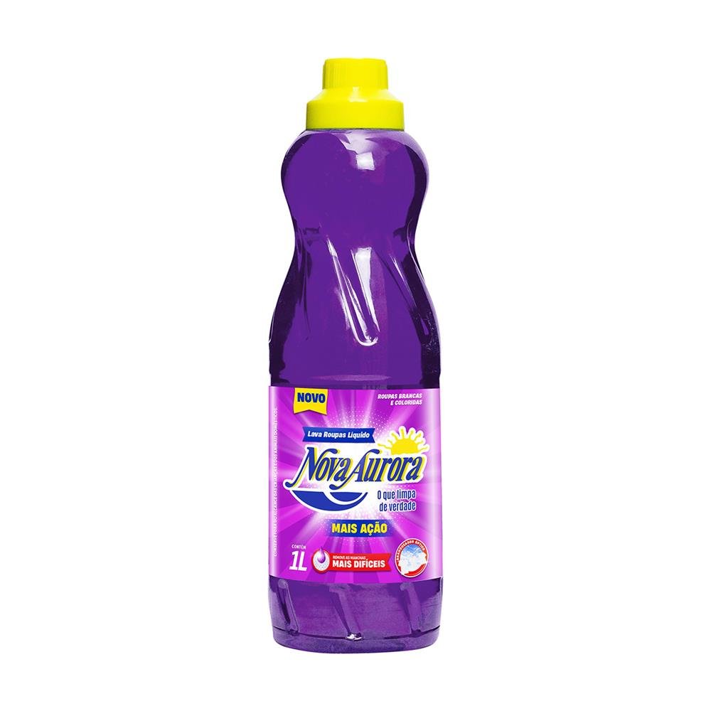 Detergente Lava Roupa Liquido Nova Aurora Caixa Com 12x1L