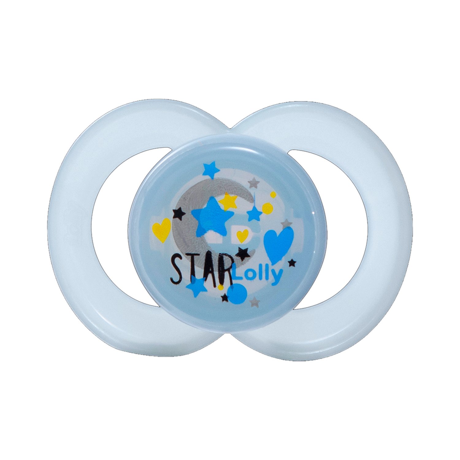Chupeta Lolly Star Dia E Noite Silicone Ortodôntico Tamanho 1 Masculino 0 a 6 meses