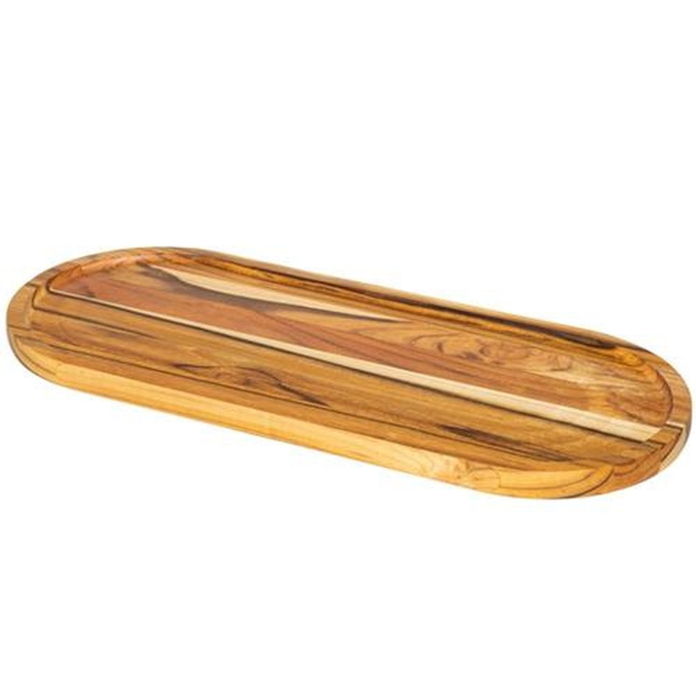 Tábua Bandeja Oval Madeira Teca 44 cm Stolf