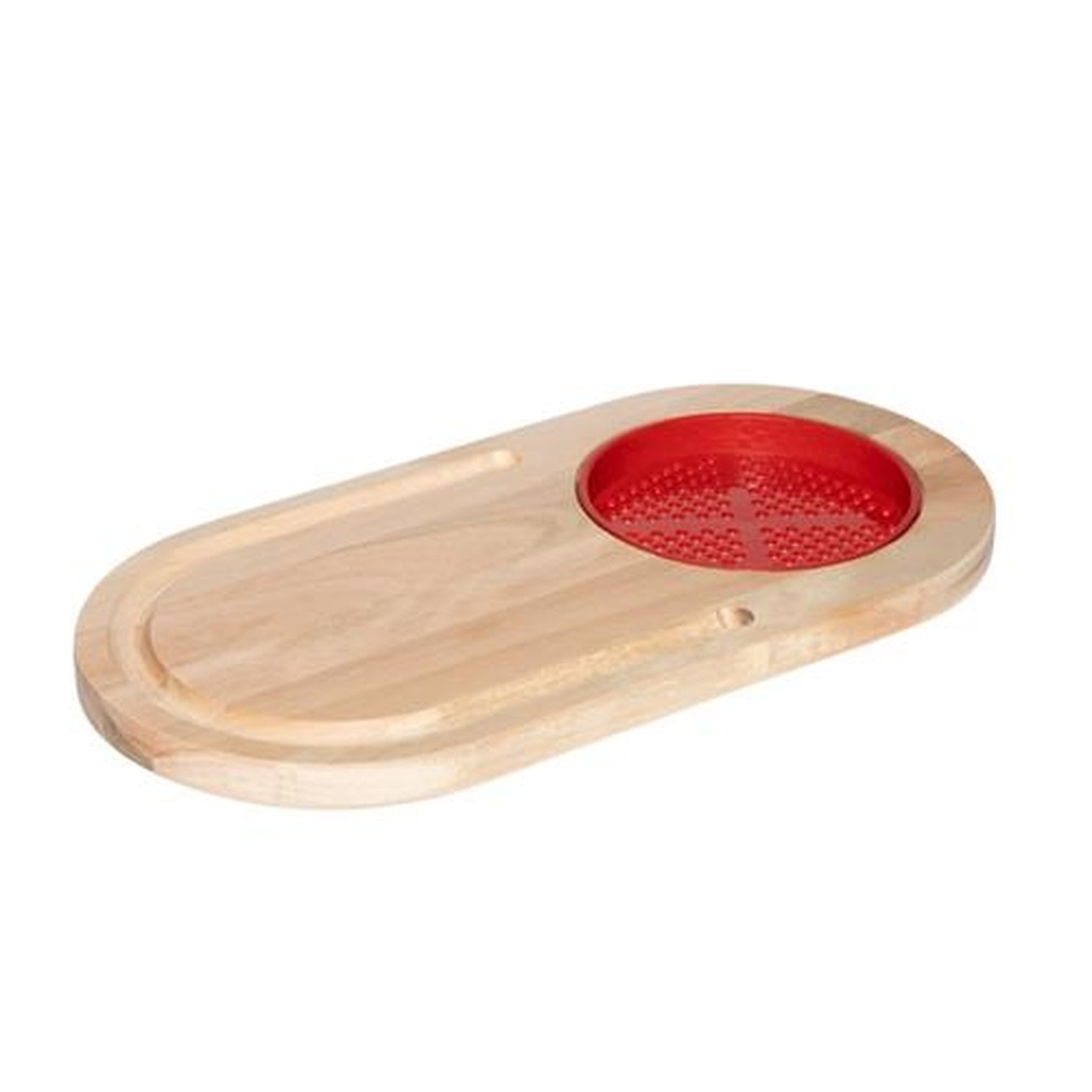 Tábua de Corte de Eucalipto Retangular com Recipiente Plástico Stolf