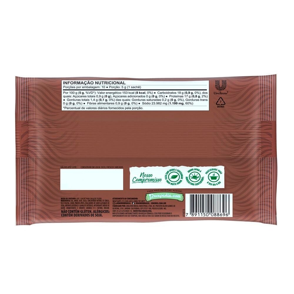 Tempero em Pó Knorr para Feijão 50g - Embalagem com 24 Unidades