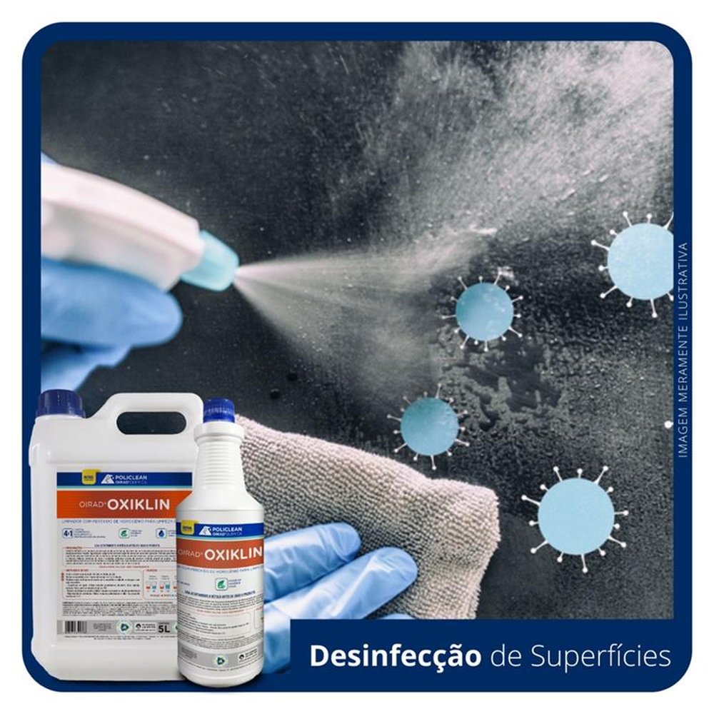 Oirad Oxiklin - Limpador Peróxido Hidrogênio 01 L - Limpa Estofados, Manchas e Tecidos
