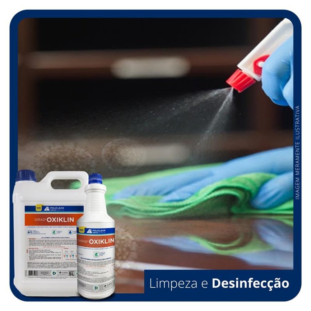 Oirad Oxiklin - Limpador Peróxido Hidrogênio 01 L - Limpa Estofados, Manchas e Tecidos