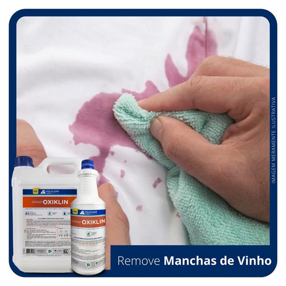 Oirad Oxiklin - Limpador Peróxido Hidrogênio 01 L - Limpa Estofados, Manchas e Tecidos