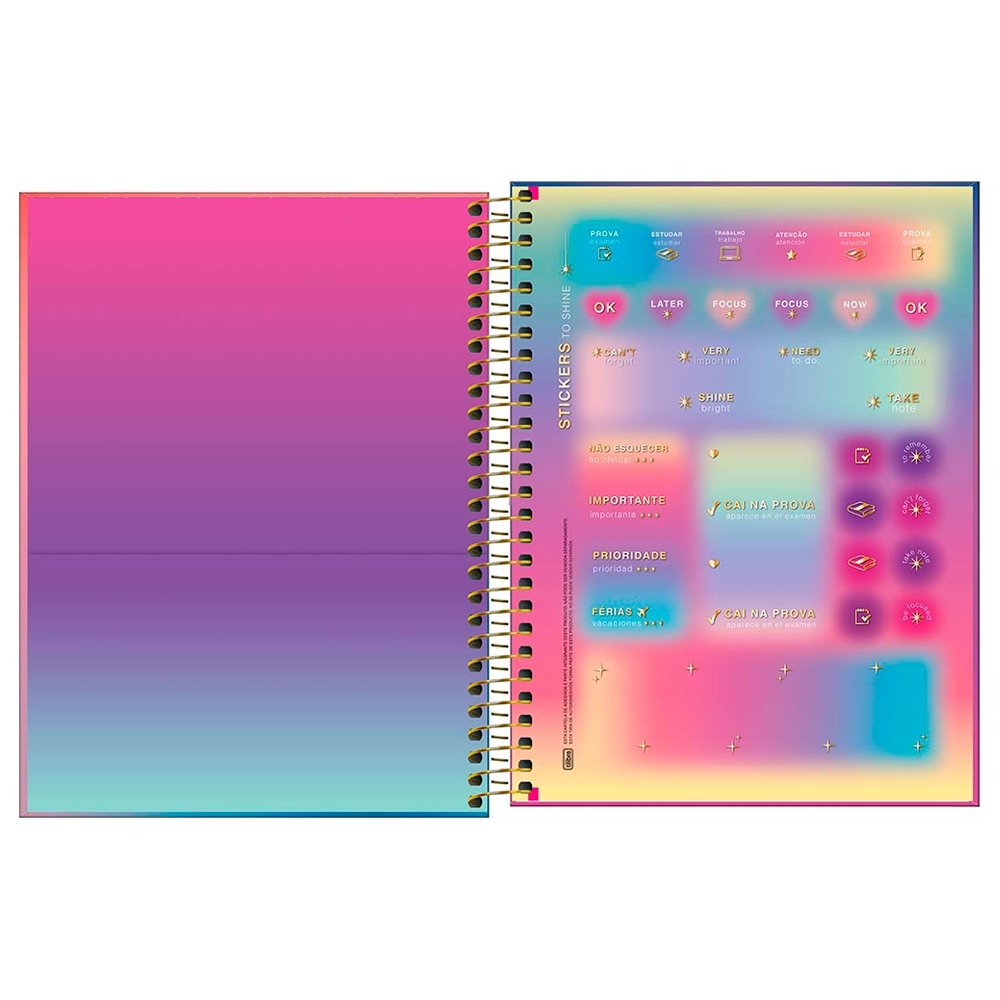 Caderno Espiral Tilibra Colegial Capa Dura Great 1 Matéria 80 Folhas - Embalagem com 4 Unidades