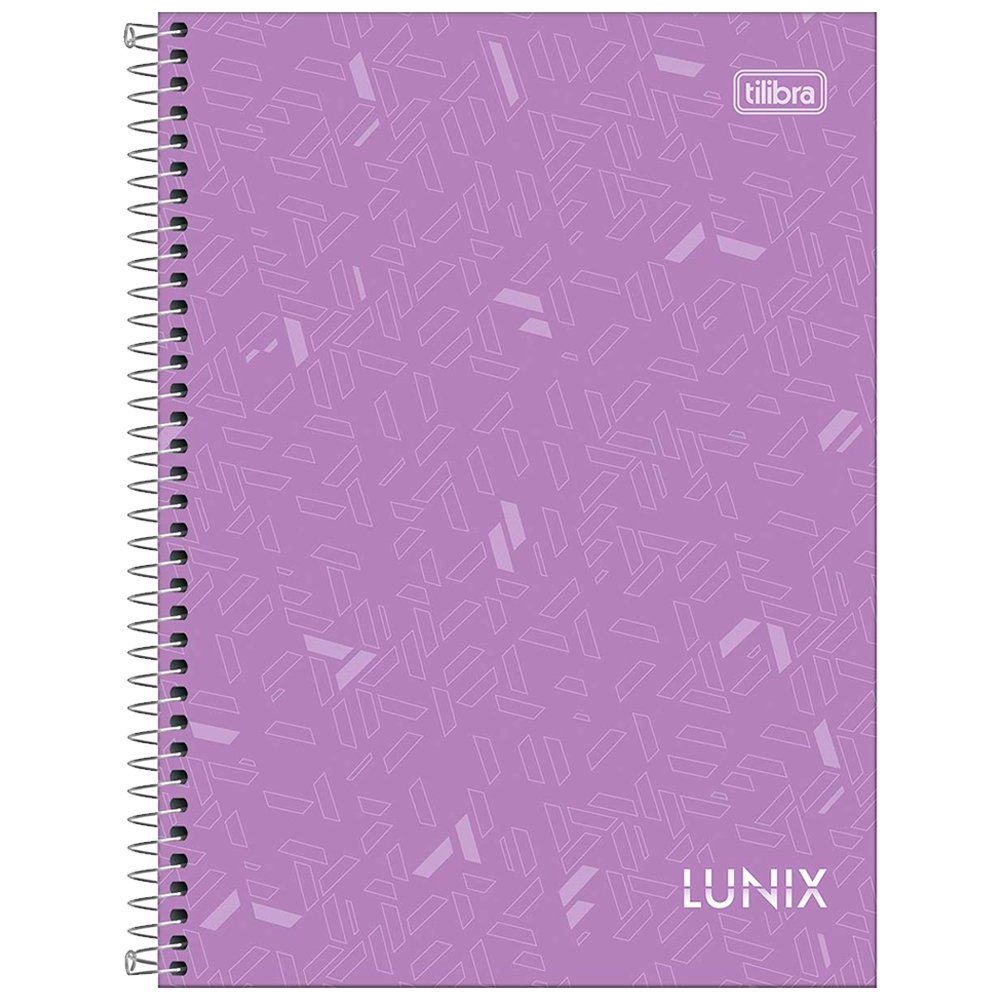 Caderno Espiral Tilibra Colegial Capa Dura Lunix 10 Matérias 160 Folhas - Embalagem com 4 Unidades