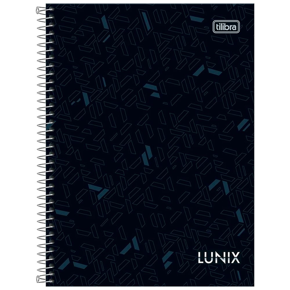 Caderno Espiral Tilibra Colegial Capa Dura Lunix 10 Matérias 160 Folhas - Embalagem com 4 Unidades