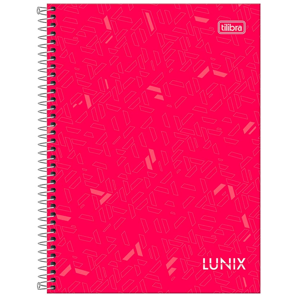 Caderno Espiral Tilibra Colegial Capa Dura Lunix 10 Matérias 160 Folhas - Embalagem com 4 Unidades